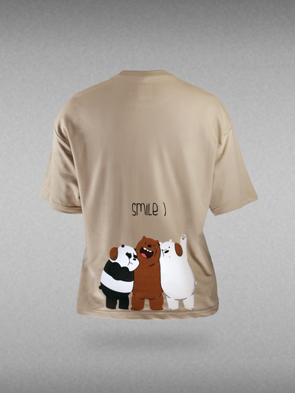 Bare Bears | Unisex Printed Oversized T-Shirts