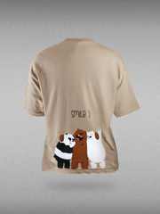Bare Bears | Unisex Printed Oversized T-Shirts
