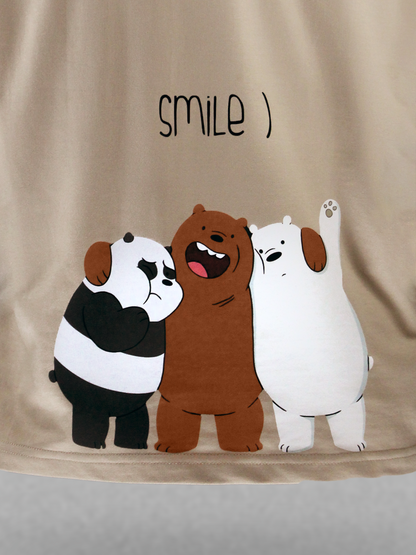 Bare Bears | Unisex Printed Oversized T-Shirts