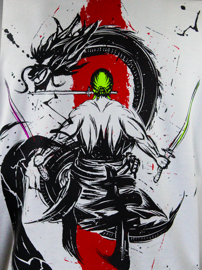 Zoro's Oni-Giri | Unisex Printed Oversized T-Shirts