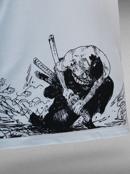 Zoro's Oni-Giri | Unisex Printed Oversized T-Shirts